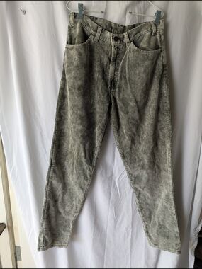 Vtg 80s Levis 519 Corduroy Pants Mens 33x32 Faded Olive Green Straight Leg